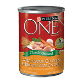 Purina One Dog Food Wholesome Chicken & Brown Rice Entree 13 Oz 13 ounce