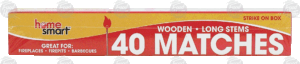 Home Smart wooden long stem matches 40 count