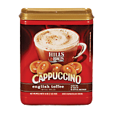 Hills Bros Cappuccino Drink Mix English Toffee 16 ounce