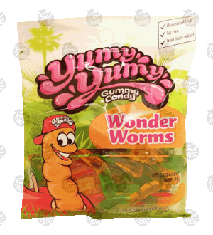 Yummy Yummy Wonder Worms gummy candy 4 ounce