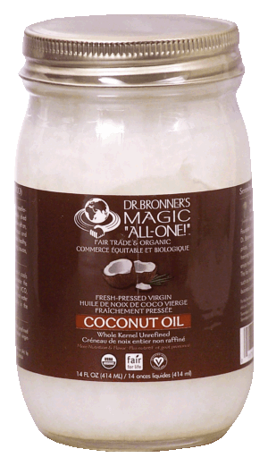 Dr. Bronner's Magic All-One! coconut oil, whole kernel unrefined, organic, fair trade 14 fluid ounce