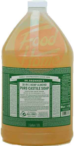 Dr. Bronner's Magic Family Soapmakers 18-in-1 hemp almond pure-castile liquid soap 1 gallon