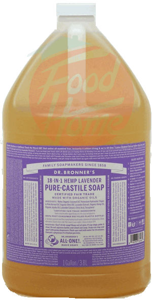 Dr. Bronner's Magic Family Soapmakers 18-in-1 hemp lavender pure-castile liquid soap 1 gallon