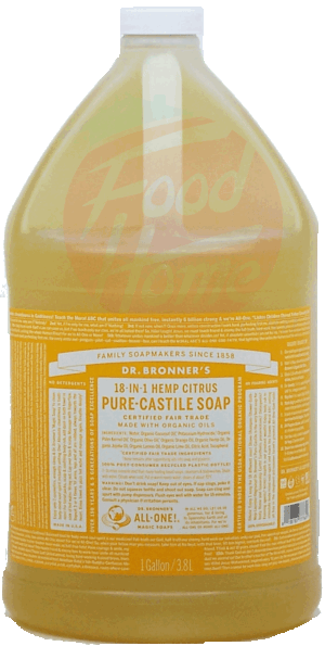 Dr. Bronner's Magic Family Soapmakers 18-in-1 hemp citrus pure-castile soap 1 gallon