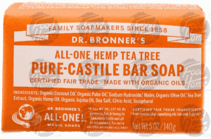 Dr. Bronner's Magic pure-castile bar soap, all-one hemp tea tree 5 ounce