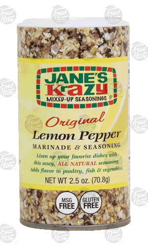 Janes Krazy lemon pepper marinade & seasoning, original 2.5 ounce
