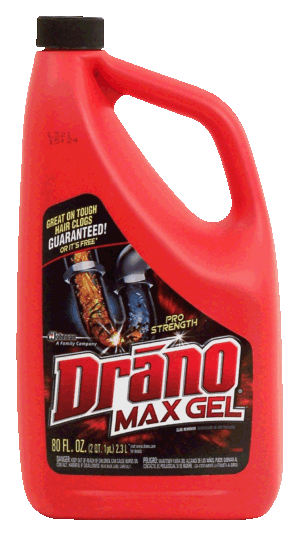 Drano Max Gel liquid drain clog remover, pro strength 80 fluid ounce