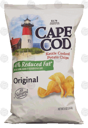 Cape Cod original kettle cooked potato chips, 40% reduced fat 8 ounce
