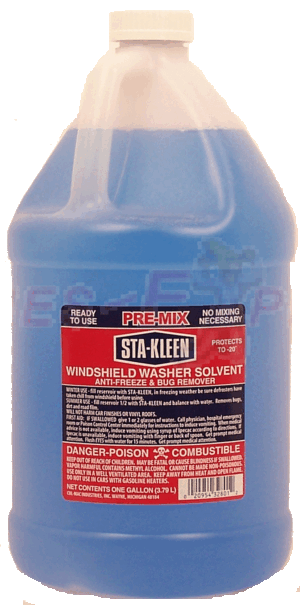 Sta-Kleen windshield washer solvent, anti-freeze & bug remover, no mixing necessary 1 gallon