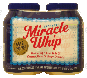 Kraft Miracle Whip creamy mayonnaise & tange dressing, 30-fl. oz. each 2 count