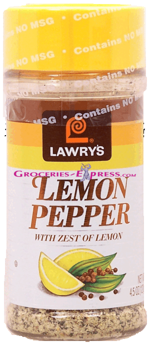 Lawry's lemon pepper with zest of lemon 4.5 ounce