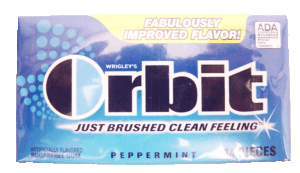 Orbit Chewing Gum Original Peppermint Sugar Free 14 count