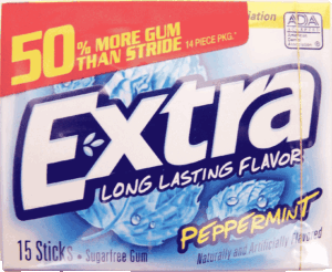 Extra peppermint sugar free gum 15 count