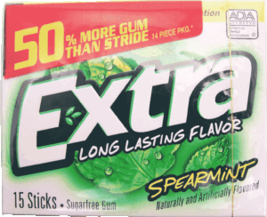 Extra spearmint sugar free gum 15 count