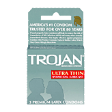 Trojan Condoms Ultra Thin Spermicidal Lubricant 3 count