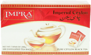 Impra Imperial ceylon black tea, 100-enveloped tea bags 7.054 ounce