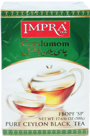 Impra cardamom ceylon black tea loose leaf, FBOPS SP 17.636 ounce