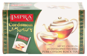 Impra cardamom ceylon black tea, 25-enveloped tea bags 50 gram