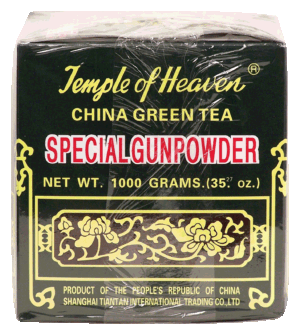 Temple of Heaven china green tea, special gunpowder, loose 1000 gram