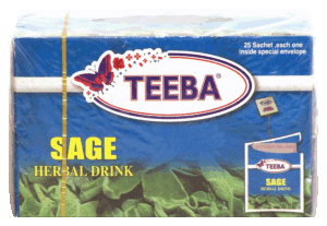 Teeba sage herbal drink, sachets 25 count