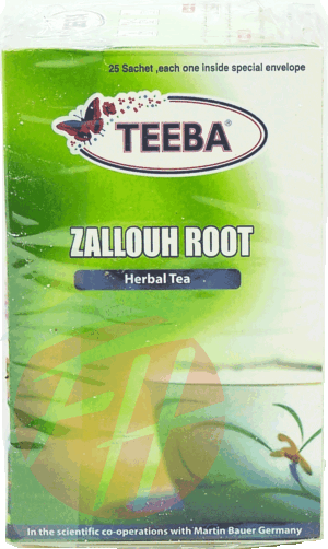 Teeba zallouh root herbal tea sachets 25 count