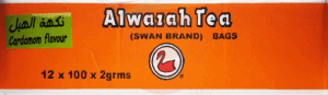 Alwazah Swan Brand ceylon tea with cardamom, 100 2-gram bags 12 count