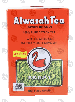 Alwazah Swan Brand ceylon tea with natural cardamom flavour, loose 360 gram