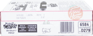 Kinder Cards 5 chocolate candy on bisquit in 128-gram boxes 20 pack