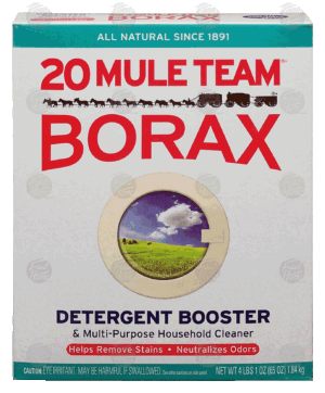 20 Mule Team Borax detergent booster & multi-purpose household cleaner, removes stains, neutralizes odors 65 ounce