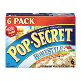 Pop-secret Home Style microwave popcorn made with a sprinkle of salt and taste of butter, 6 3.2-ounce bags 19.2 ounce