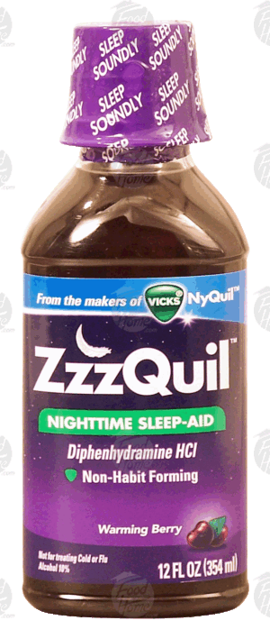 Vicks ZzzQuil nighttime sleep-aid, warming berry 12 fluid ounce