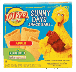 Earth's Best sunny days snack bars, apple 8 count