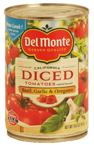 Del Monte Tomatoes Diced w/Basil Garlic & Oregano 14.5 ounce