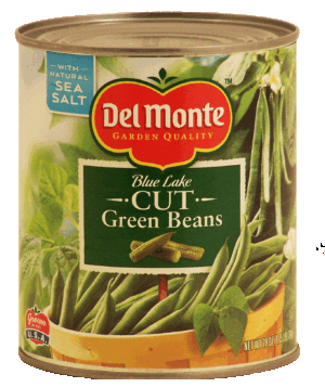 Del Monte cut green beans blue lake 28 ounce