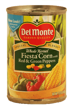 Del Monte Fiesta Corn Whole Kernel w/Red & Green Peppers 15.25 ounce