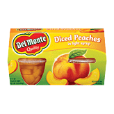 Del Monte Diced Peaches In Light Syrup 4 Pk 4 ounce