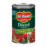 Del Monte Tomatoes Diced w/Zesty Mild Green Chilies 14.5 ounce