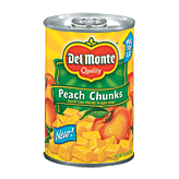 Del Monte Peach Chunks Yellow Cling In Heavy Syrup 15.25 ounce