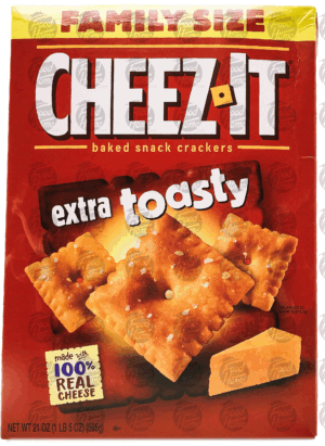 Cheez-it Family Size extra toasty baked snack crackers, box 21 ounce