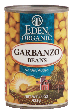 Eden Organic garbanzo beans no salt added 15 ounce
