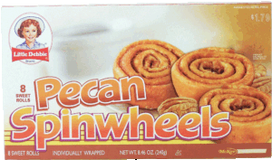 Little Debbie 8 pecan spinwheels sweet rolls, individually wrapped 8.46 ounce