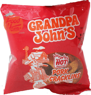 Grandpa John's hot pork cracklins 1.75 ounce