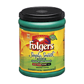 Folgers Simply Smooth decaf ground coffee, medium roast, makes up to 90 6 fl oz cups 11.5 ounce