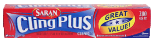 Saran cling plus clear plastic wrap, 200 square foot 200