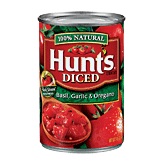 Hunt's diced tomatoes with basil, garlic & oregano 14.5 ounce