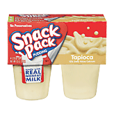 Snack Pack tapioca pudding, 4 3.25-oz. cups. 13 ounce