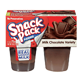 Snack Pack milk chocolate variety, 4 3.25-oz. cups. 13 ounce