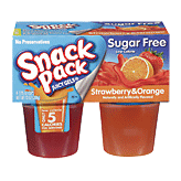 Snack Pack Juciy Gels sugar free gelatin, low calorie, 2 orange, 2 strawberry 13 ounce