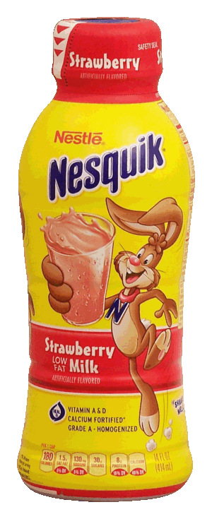 Nestle Nesquik low fat strawberry milk 14 fluid ounce