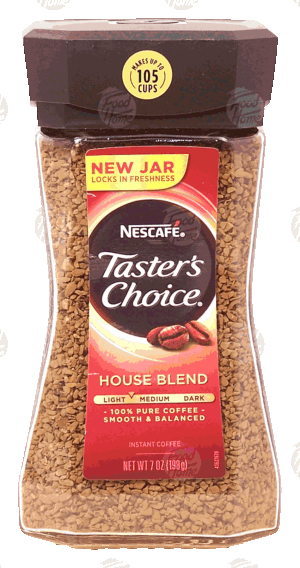 Nescafe Taster's Choice house blend; light instant coffee 7 ounce